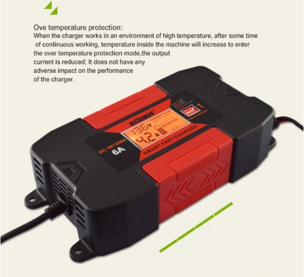 car battery charger 12V 6A